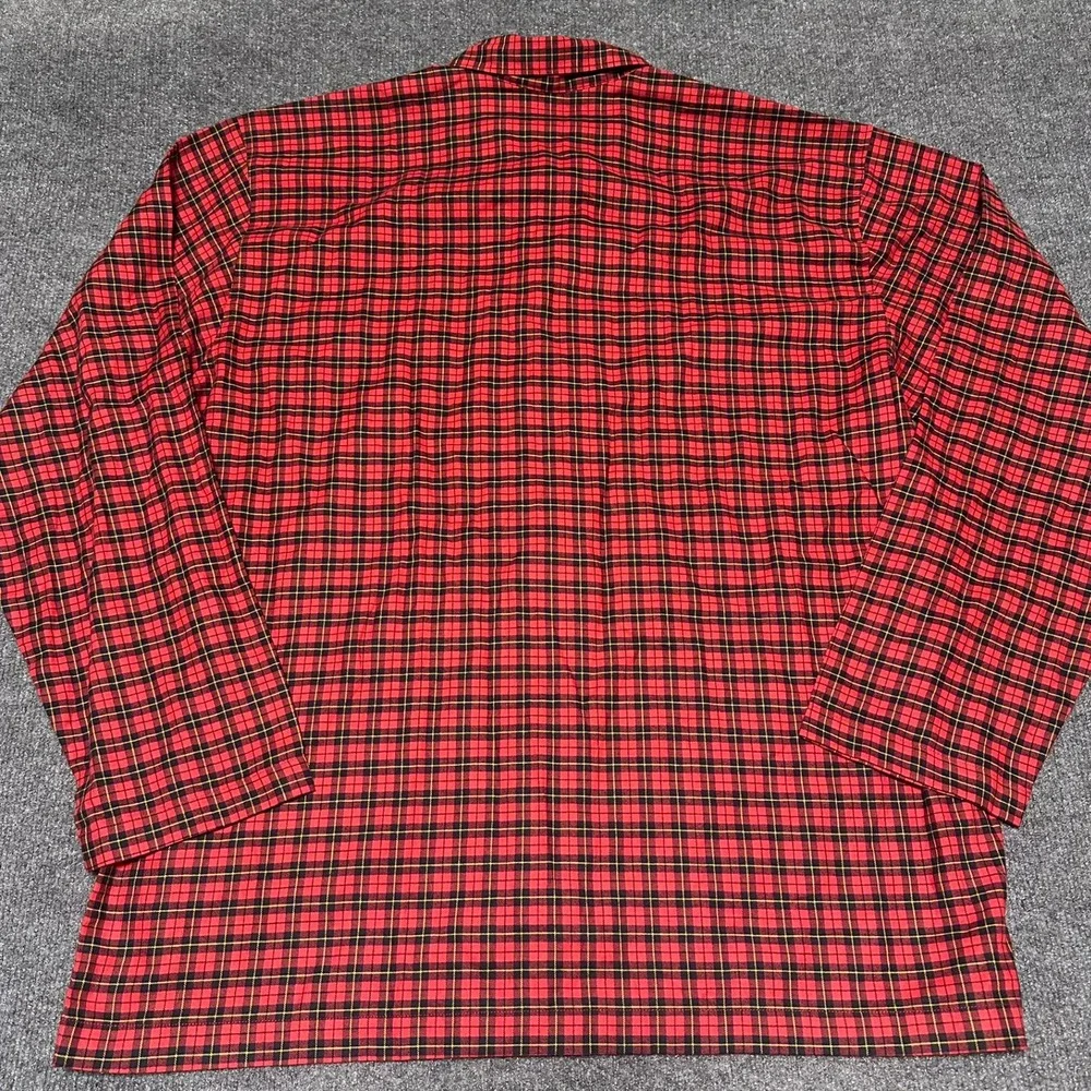 Polo Ralph Lauren Mens Red Plaid Sleepwear Pajama Shirt L M01HF2